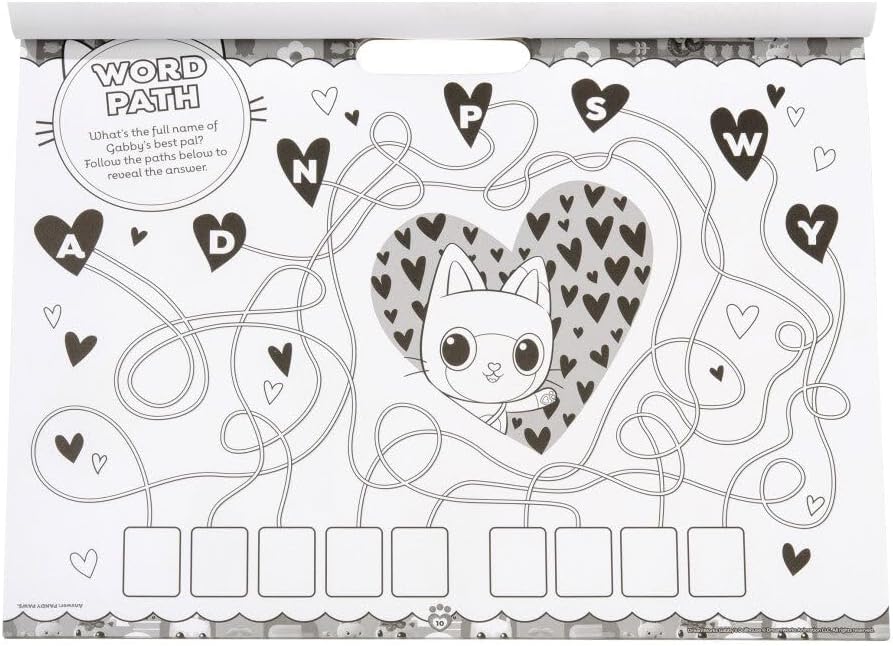 Bloco de Desenho DreamWorks Casa de Bonecas da Gabby | 24 Páginas para Colorir | com 120 Adesivos Reutilizáveis | com Muitas Páginas para Colorir e Atividades | Perfeito para Viagens, Presentes de Aniversário para Crianças | A partir de 3 Anos