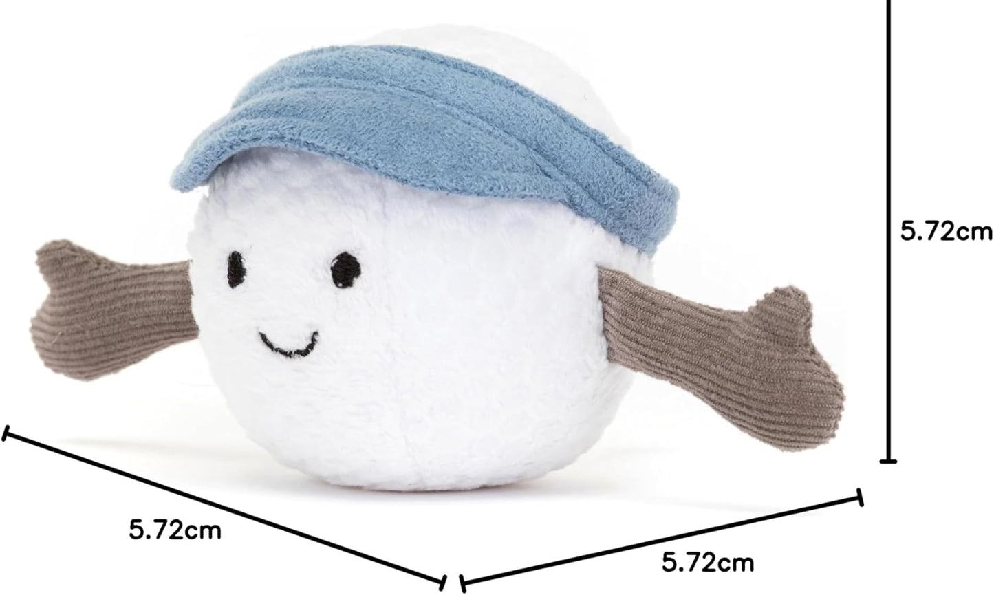 Jellycat Bola de golfe esportiva divertida - A: 6 cm x C: 6 cm