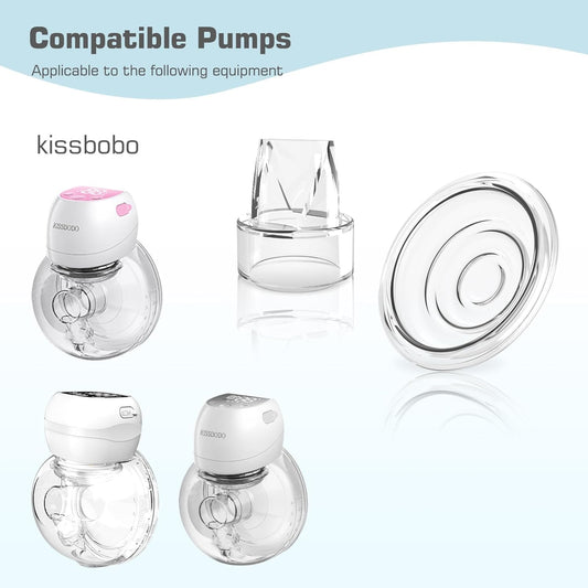 Kissbobo Válvulas bico de pato de 4 peças, compatíveis com válvulas de substituição de bombas tira leite vestíveis KISSBOBO. Substitua peças/acessórios da bomba