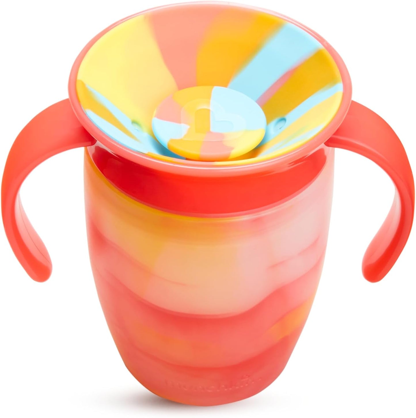 Vasos para sorber Munchkin Miracle 360 6+ meses 7 oz para bebés (paquete de 2). Vaso de flujo libre para niños pequeños. Taza de entrenamiento, sin BPA, sin derrames, biberón de agua para bebé