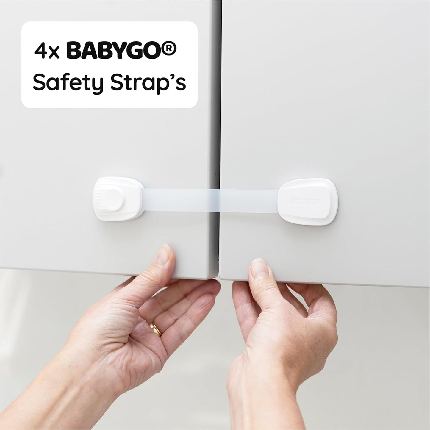 Kit Premium à prova de bebês para casa e cozinha | Fechaduras magnéticas para armários de segurança infantil | Correias para compartimento de geladeira e freezer | Protetor de Forno | Protetores de canto | Branco