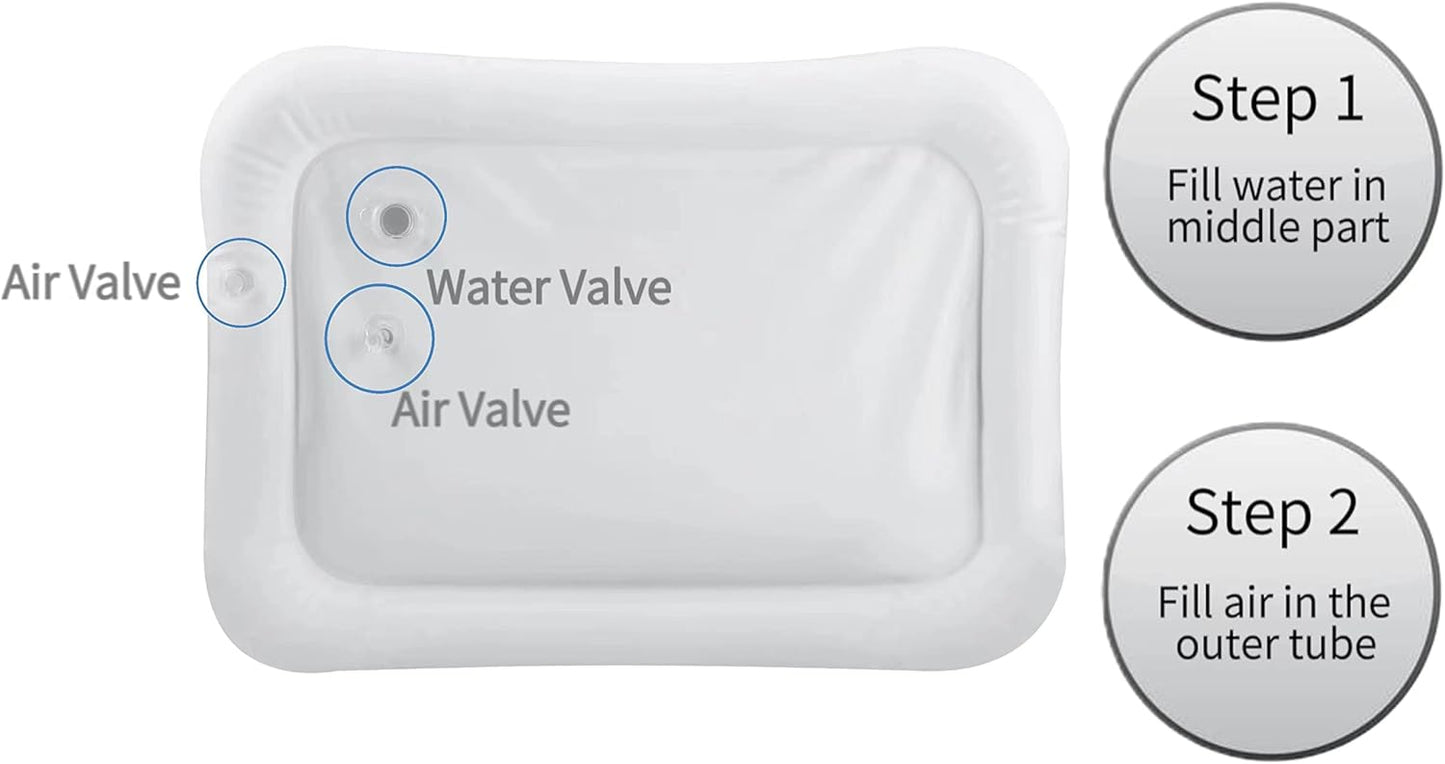 PandaEar Tapete de água inflável para bebês e crianças pequenas, conjunto com 2 unidades. Ideal para brincar de bruços ou no chão. Tapete sensorial para bebês de 3 a 6 e 9 meses (meninas e meninos).