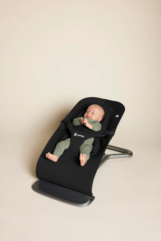 Ergobaby 3 em 1 Evolve Bouncer, espreguiçadeira ergonômica para bebês para recém-nascidos desde o nascimento até a criança, balanço para bebês com inserção para recém-nascidos