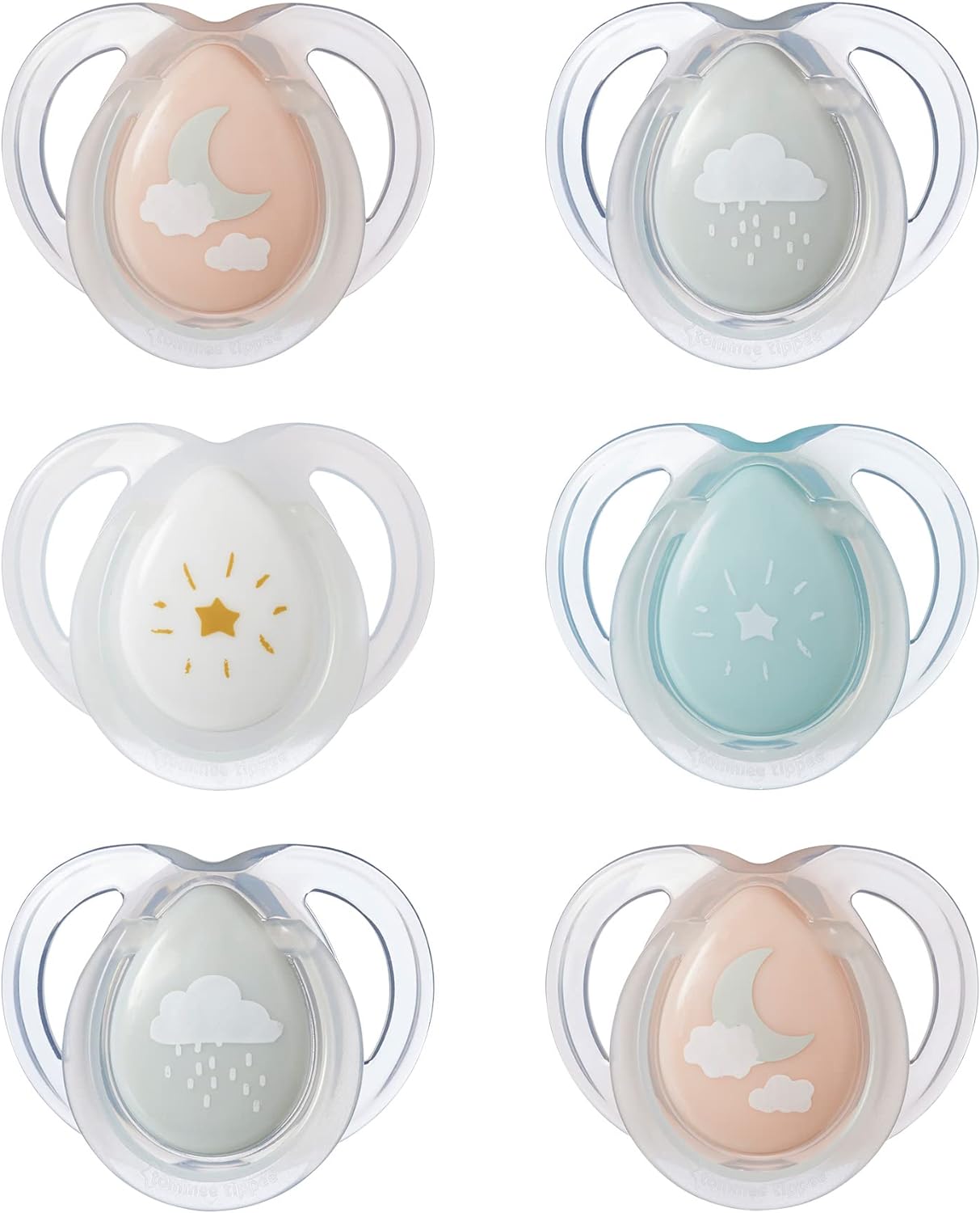 Tommee Tippee Chupetas noturnas para recém-nascidos, design ortodôntic ...