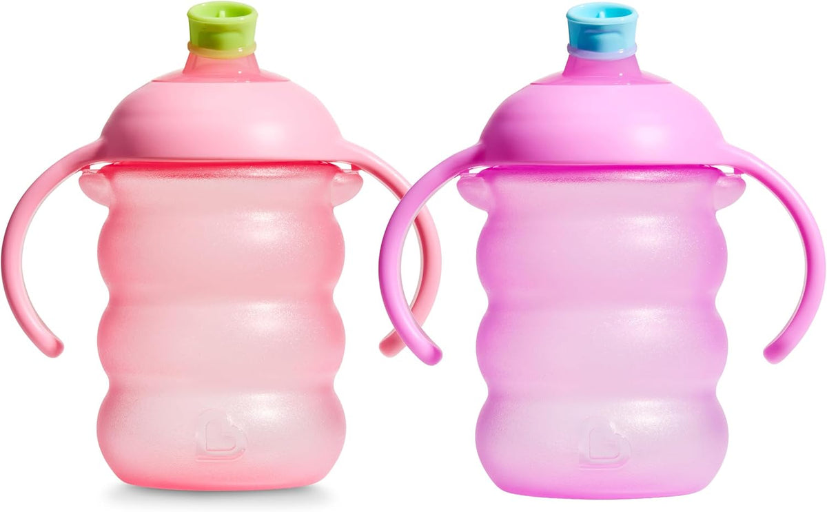 Munchkin Copo com Bico Click Lock | Kit com 2 | 6m+ | 236 ml | Rosa/Roxo