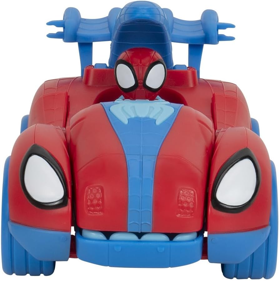 Homem-Aranha e seus Incríveis Amigos MARVEL Homem-Aranha-Rex Racer - Veículo de 20 cm com Sons que se Transforma de Veículo em Dinossauro