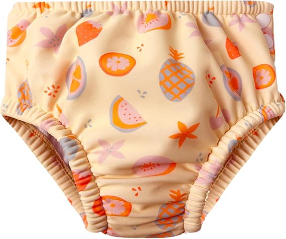 HiABsee Fraldas de natação reutilizáveis laváveis para bebês Fraldas de natação infantis para crianças pequenas UPF 50+ (dinossauro, 0-6 meses)
