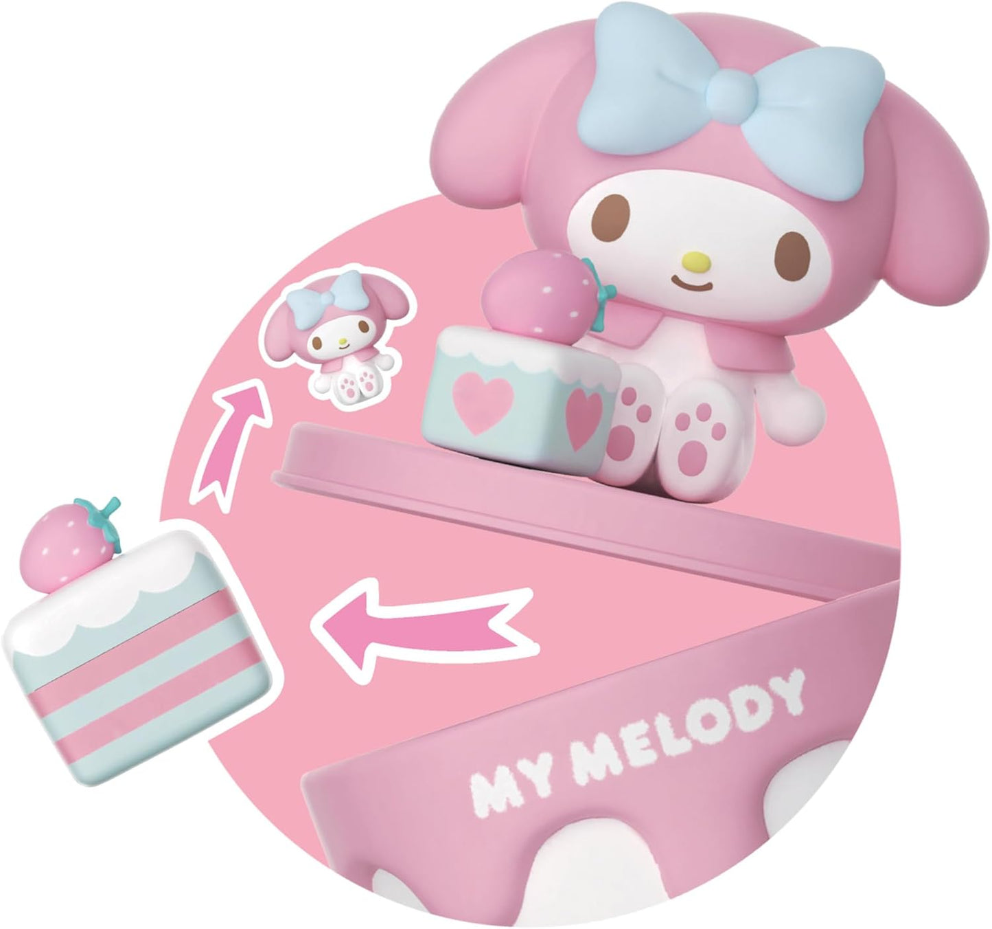 Bandai Sanrio Cápsula de 50º Aniversário Hello Kitty e Amigos – Figura Colecionável da My Melody de 8cm com Caixa de Exibição, Presentes Fofos da Sanrio, Colecionáveis Hello Kitty da Sanrio e Presentes de Anime para Meninas