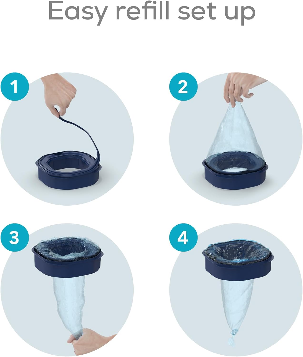 Recargas octogonais Angelcare, pacote com 8 para o caixote de fraldas Classic XL