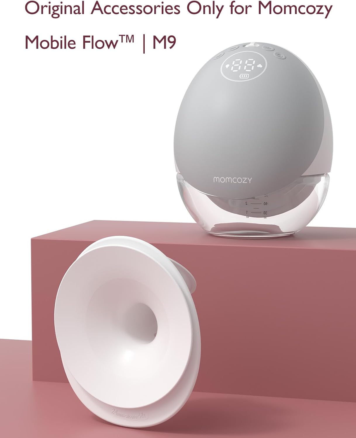 Momcozy Mobile Flow | 24 mm M9 oppgraderingsflens, originale reservedeler til brystpumpe, 1 enhet