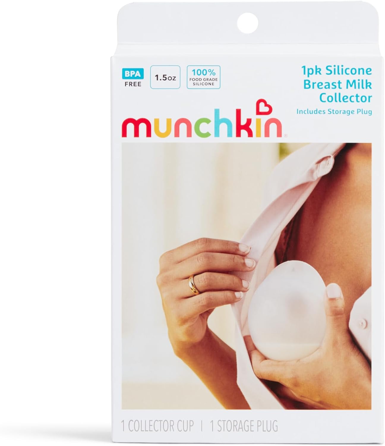 Munchkin Bomba tira-leite de silicone | Bomba manual para amamentação com capacidade para até 120 ml de leite | Design ergonômico e fácil de usar | Artigos essenciais para amamentação e bebê