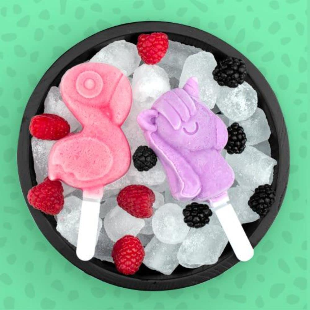 Zoku Ice Pop Mold Pink Flamingo ou Blue Unicorn - Conjunto de 4 (Pink Flamingo), ZK158