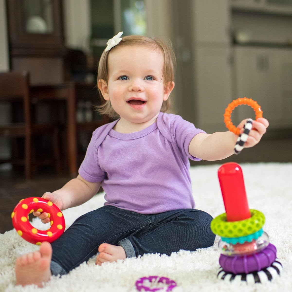 Sassy Baby Circle Stacks - 6m+, Mixto