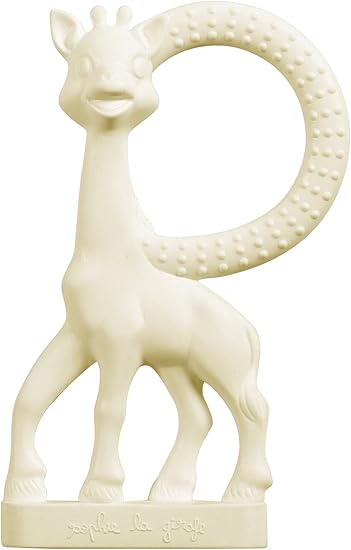 Sophie la girafe Brinquedo de Pelúcia Macio para Bebê com Suporte para Chupeta