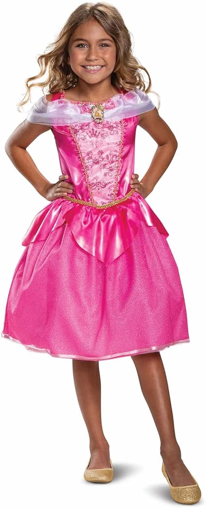 DISGUISE Disney oficial de luxo princesa Aurora fantasia infantil, bela adormecida vestida para meninas