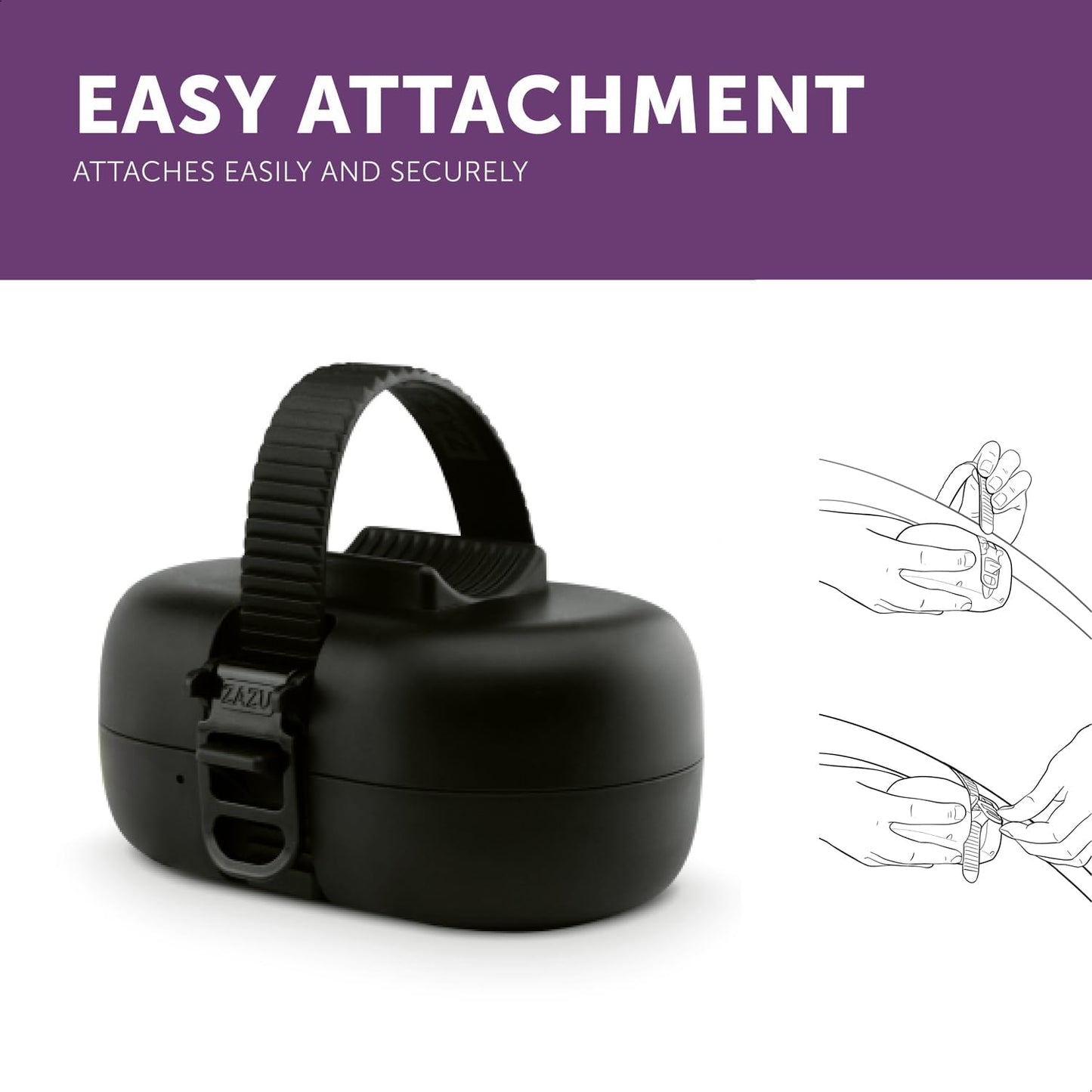 ZAZU Robby Baby Rocker - Cadeira de balanço automática para carrinho de bebê, força ajustável, temporizador de 40 minutos, sensor de choro, bateria de longa duração, resistente à água, ajuste universal