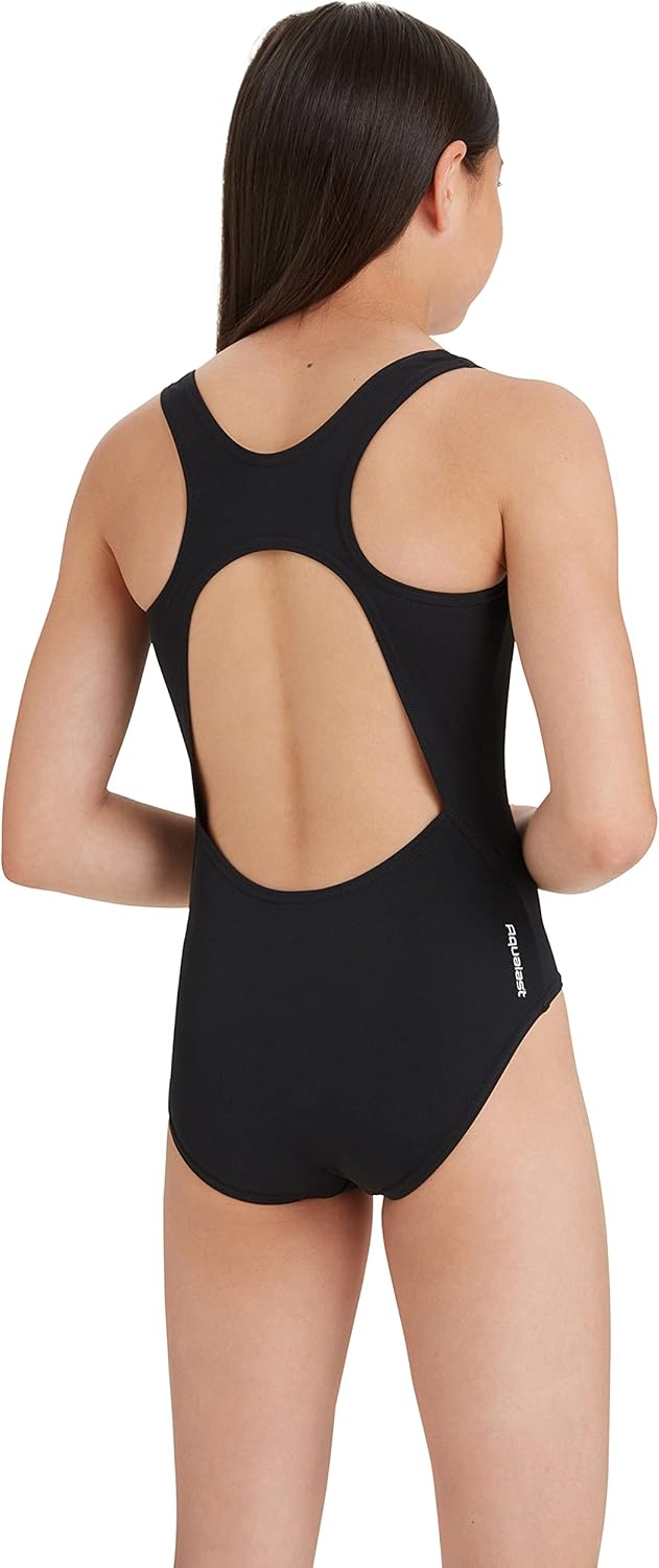 Zoggs Fato de banho Cottesloe Sportsback da Girl, tecido Ecolast+™ sustentável e ecológico, 100% à prova de cloro, traje de banho confortável e elegante para meninas de 6 a 14 anos
