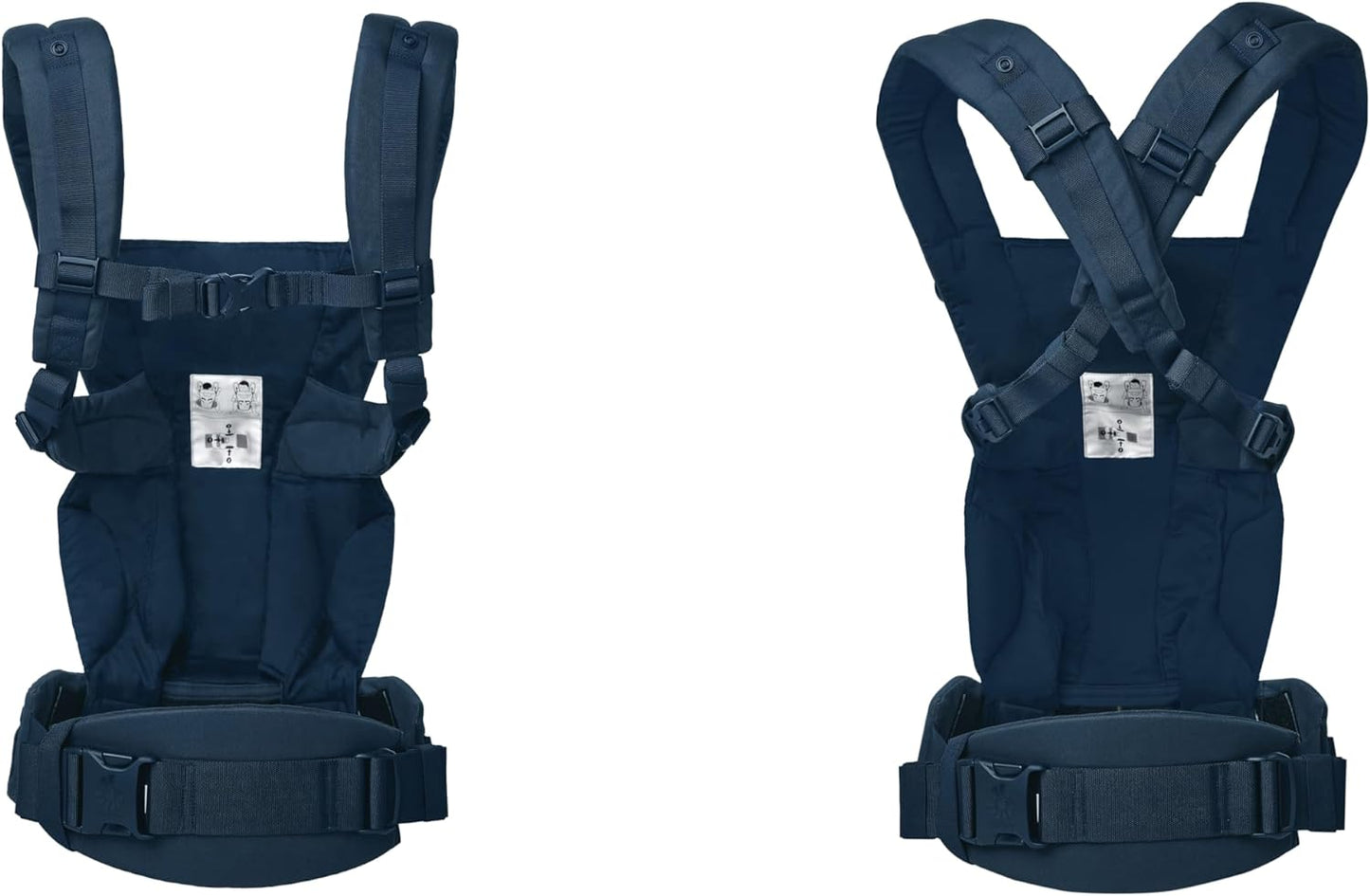 Ergobaby Omni Dream Portabebés para recién nacidos hasta 20,4 kg, 4 posiciones con algodón SoftTouch, posición ergonómica del bebé delante y detrás, azul medianoche