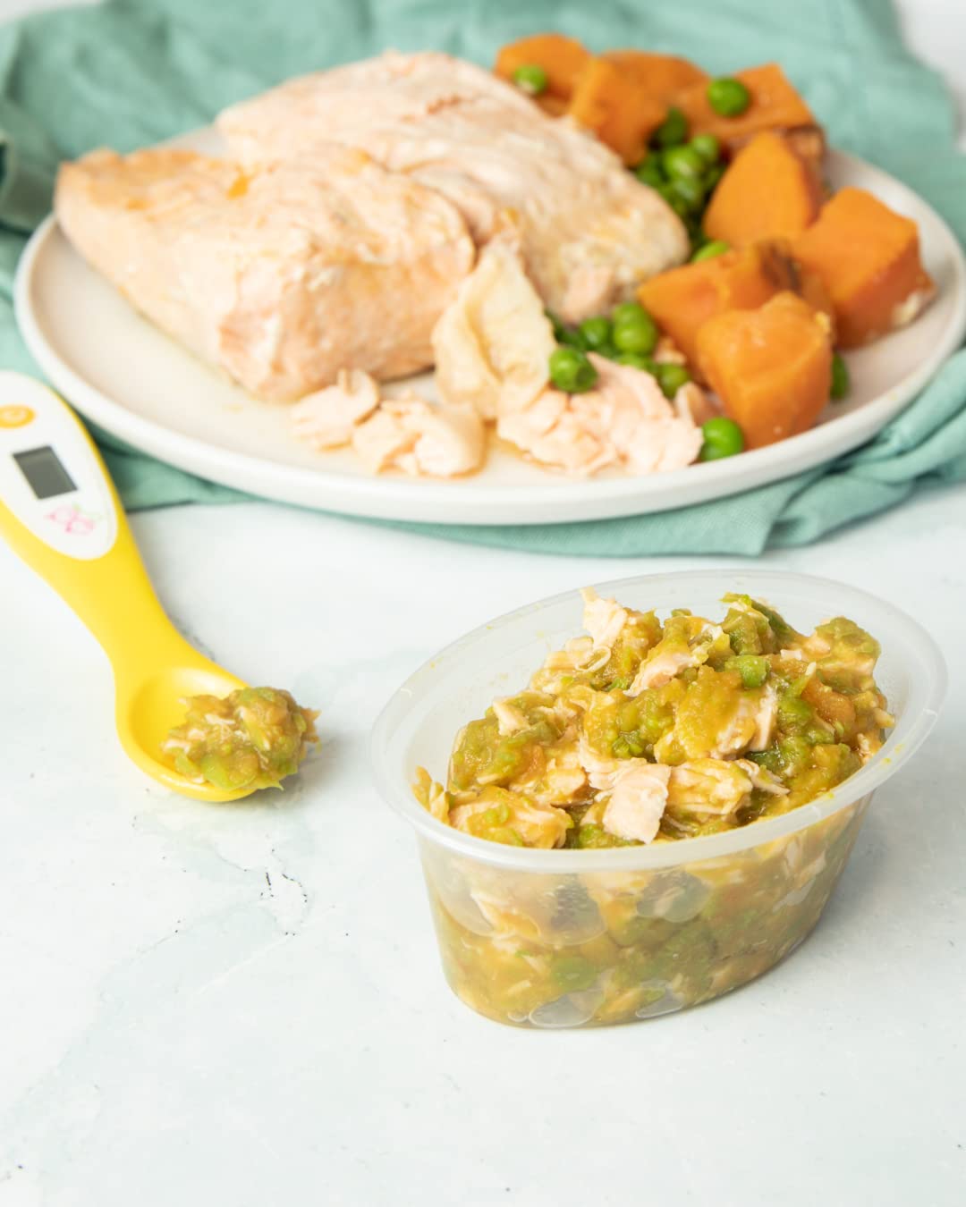 Mummy Cooks ThermoSpoon - Termômetro digital de colher para bebê (amarelo)