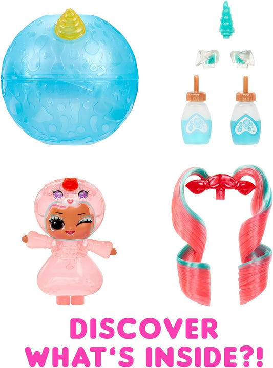 L.O.L. Surprise! Unicorns Tots - Inclui 1 boneca, com experiência de lâmpada de lava e recursos transparentes, embalagem cega, 8 bonecas para colecionar, vem com 2 poções coloridas, presente ideal para crianças de 4 anos ou mais