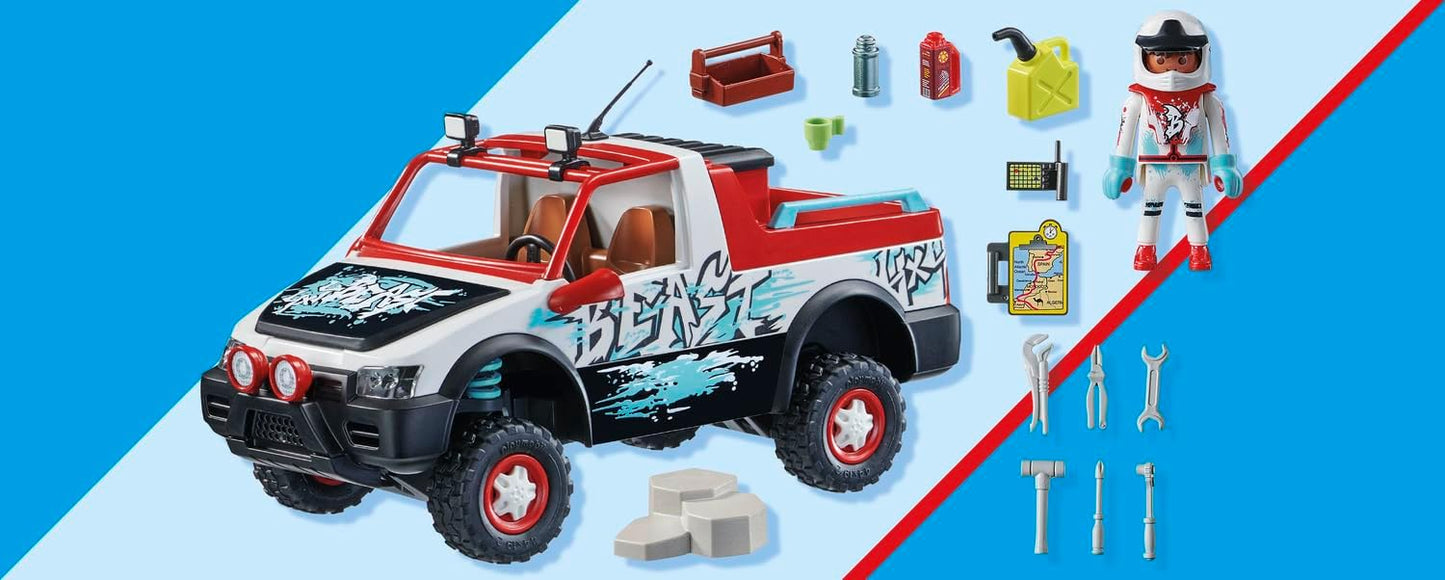 Playmobil 71430 RC City Life Vehicles - Coche de rally, coche de carreras de juguete y juego de rol imaginativo, juegos adecuados para niños a partir de 4 años