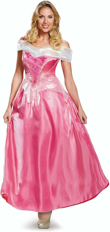 DISGUISE  Disney oficial clássico bela adormecida princesa aurora traje adulto, conto de fadas fantasia vestir-se roupa vestido de princesa para mulher tamanho m