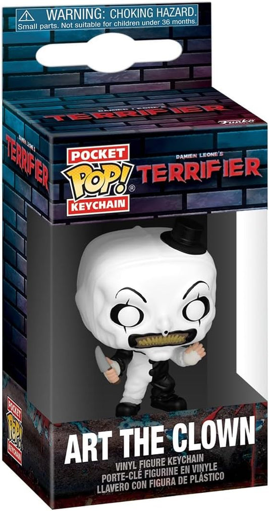Funko Pop!: Horror - Art the Clown, chaveiro inovador do Terrifier, minifigura colecionável, presente de Natal, ideia de presente, produto oficial, fãs de terror, decoração de mochila