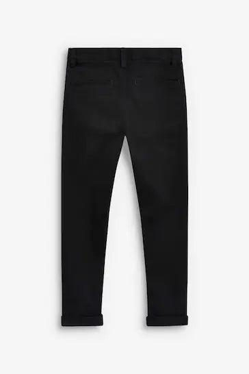 |BigBoy| Calça Chino Elástica - Black (3-17 anos)