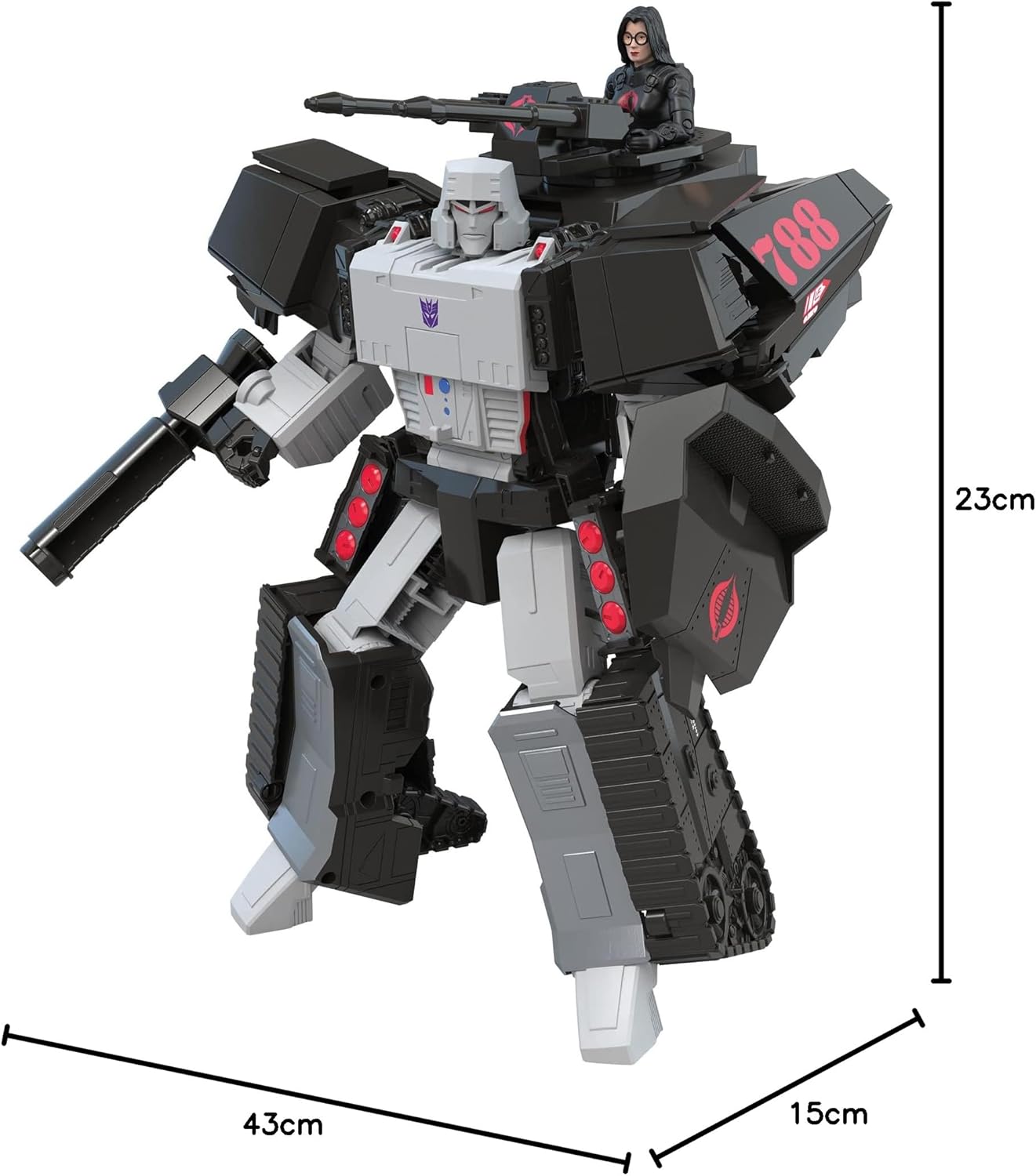 Transformers Generations Collaborative: G.I. Joe Mash-Up, Megatron H.I.S.S. Tank e Baronesa, para maiores de 8 anos, multicolorido F3983
