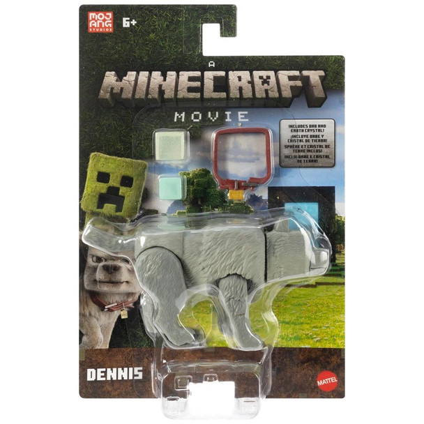 Figura de ação do filme Minecraft Dennis, o lobo
