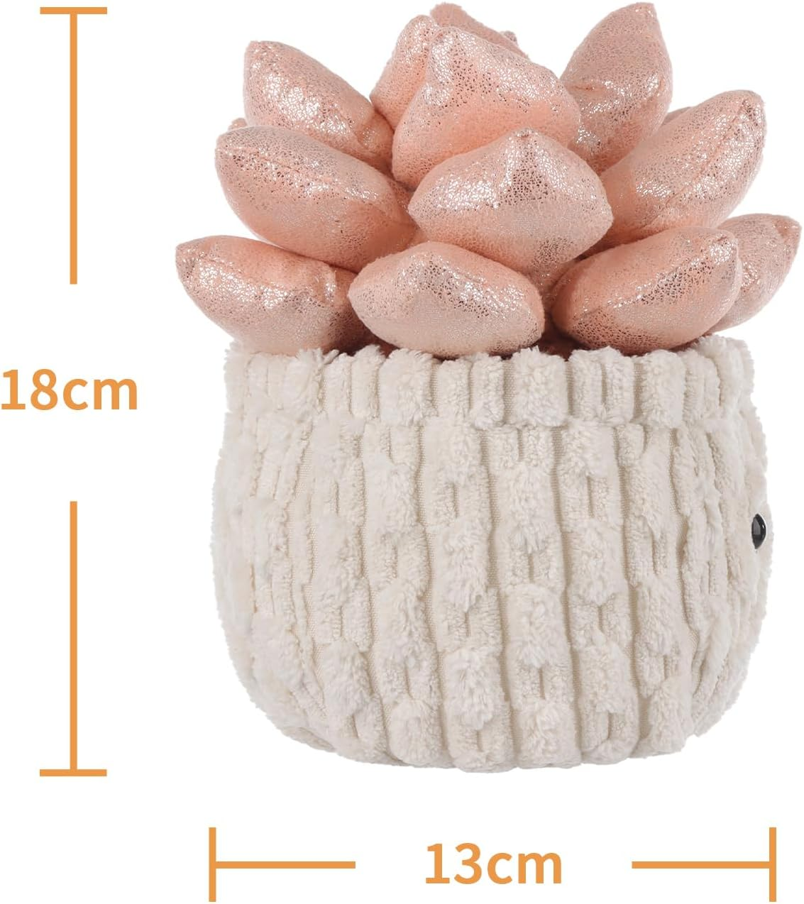 Cordeiro damasco em vasos brilhantes pelúcias suculentas bichos de pelúcia para crianças, brinquedos de pelúcia fofos e macios para bebés meninas e meninos, suculentas brilhantes em vasos fofos verdes 7,1 polegadas