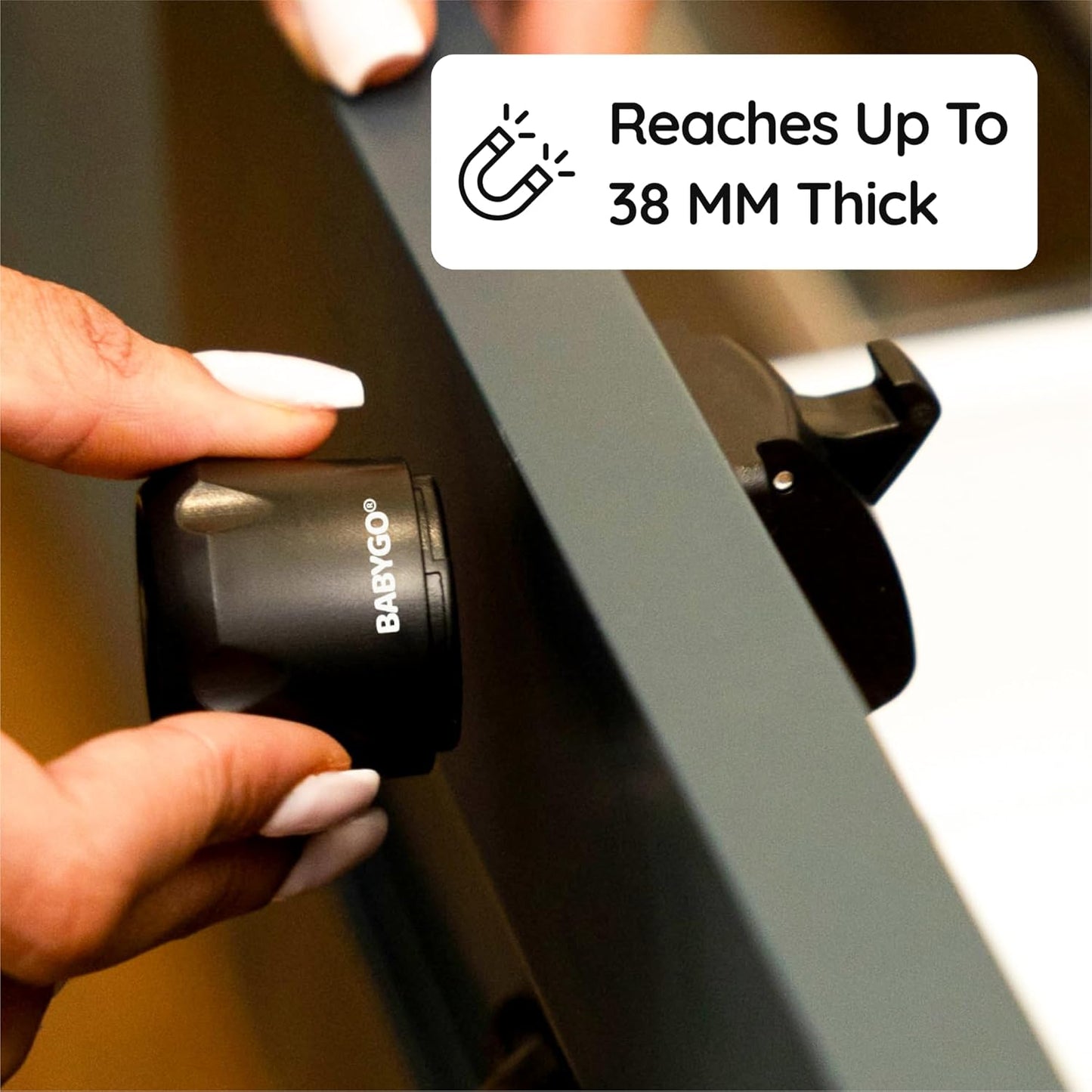 BABYGO® Chaves magnéticas de reposição para crianças 2 fechaduras premium para kits de proteção para bebês e conjuntos de fechaduras magnéticas | Compatível com todos os tipos de fechadura magnética | Preto