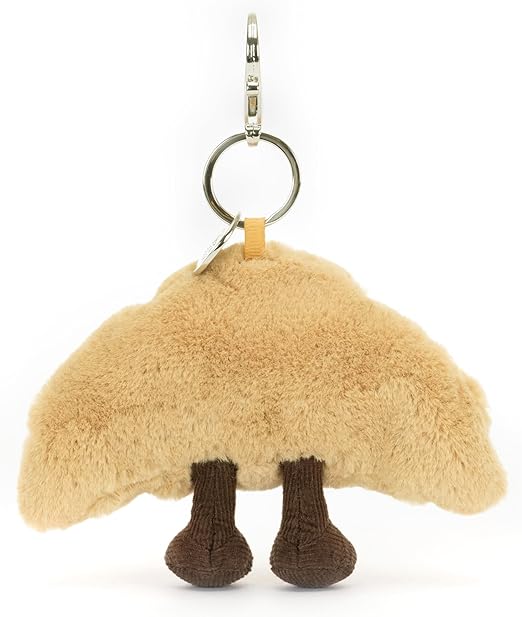 Jellycat Chaveiro de pelúcia para croissant Amuseables, 7,6 cm | Ótima ideia de presente, croissant