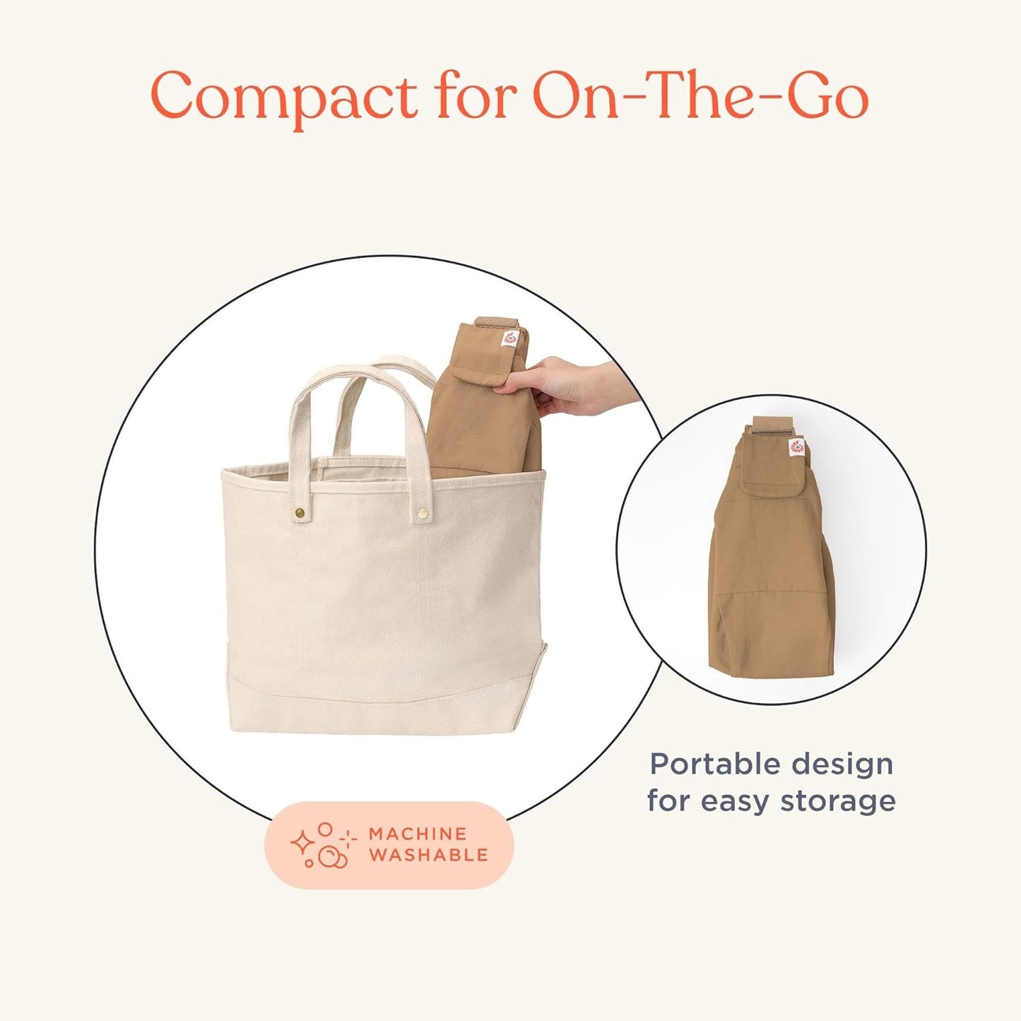 Ergobaby Canguru Upsie Sling para Bebês, Canguru Ergonômico para Bebês e Crianças a partir de 6 Meses (7,7-20,4 kg), Alternância Espontaneamente entre Andar e Ser Carregado, Cor Camelo