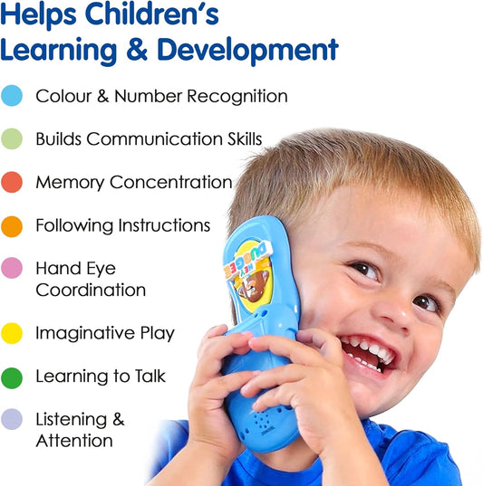 Hey Duggee Toys, juguete para teléfono Flip & Learn para niños: ayuda con el desarrollo infantil, el aprendizaje, la resolución de problemas, la comunicación, la coordinación ojo-mano y las habilidades motoras, a partir de 18 meses, azul