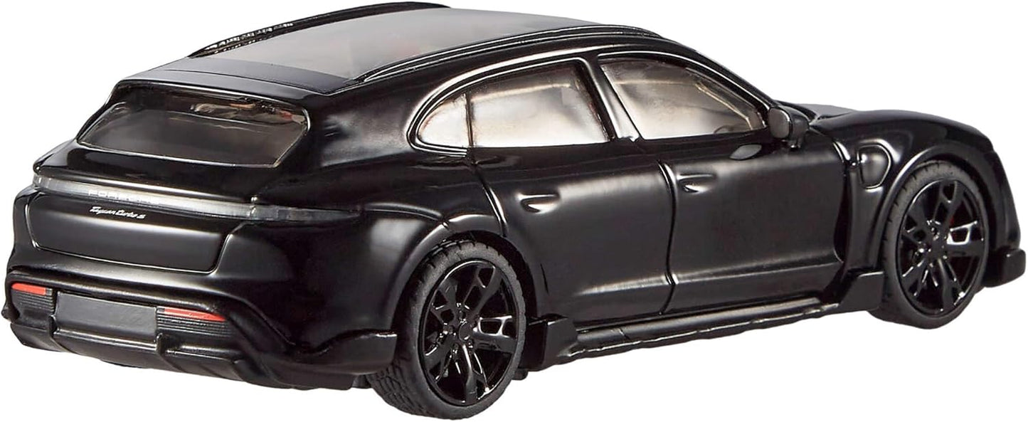 Hot Wheels Premium Porsche Taycan Turbo S Cross Turismo, escala 1:43, réplica oficialmente licenciada para colecionadores adultos, pneus Real Riders, carroceria e chassi em metal, HWT10