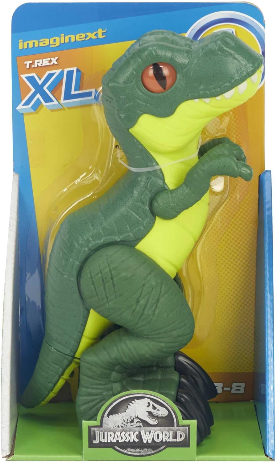 Fisher-Price Brinquedo de dinossauro Jurassic World, T. rex XL, figura articulada para brincadeiras de faz de conta em idade pré-escolar (3+ anos), GWP06