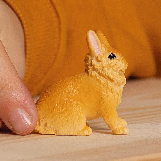 Schleich 13974 FARM WORLD Estatueta de coelho com cabeça de leão para maiores de 3 anos, marrom