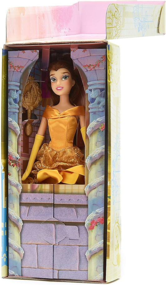 Disney Store Official Belle Classic Doll, A Bela e a Fera, 29 cm/11”, Boneca Princesa Disney Totalmente Articulável em um Vestido Amarelo Deslumbrante
