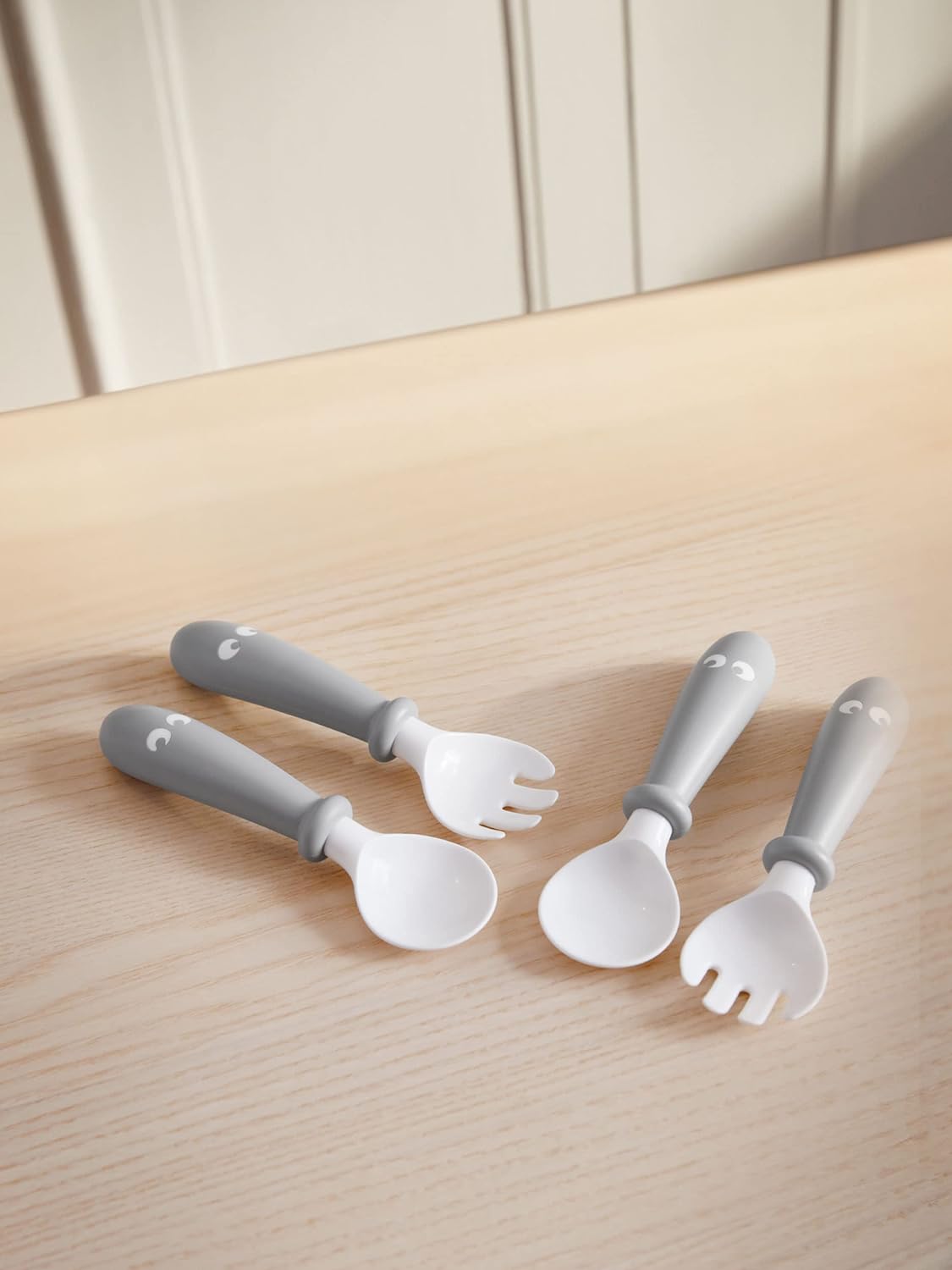 BabyBjörn Conjunto de jantar para bebê, 5 peças, cinza