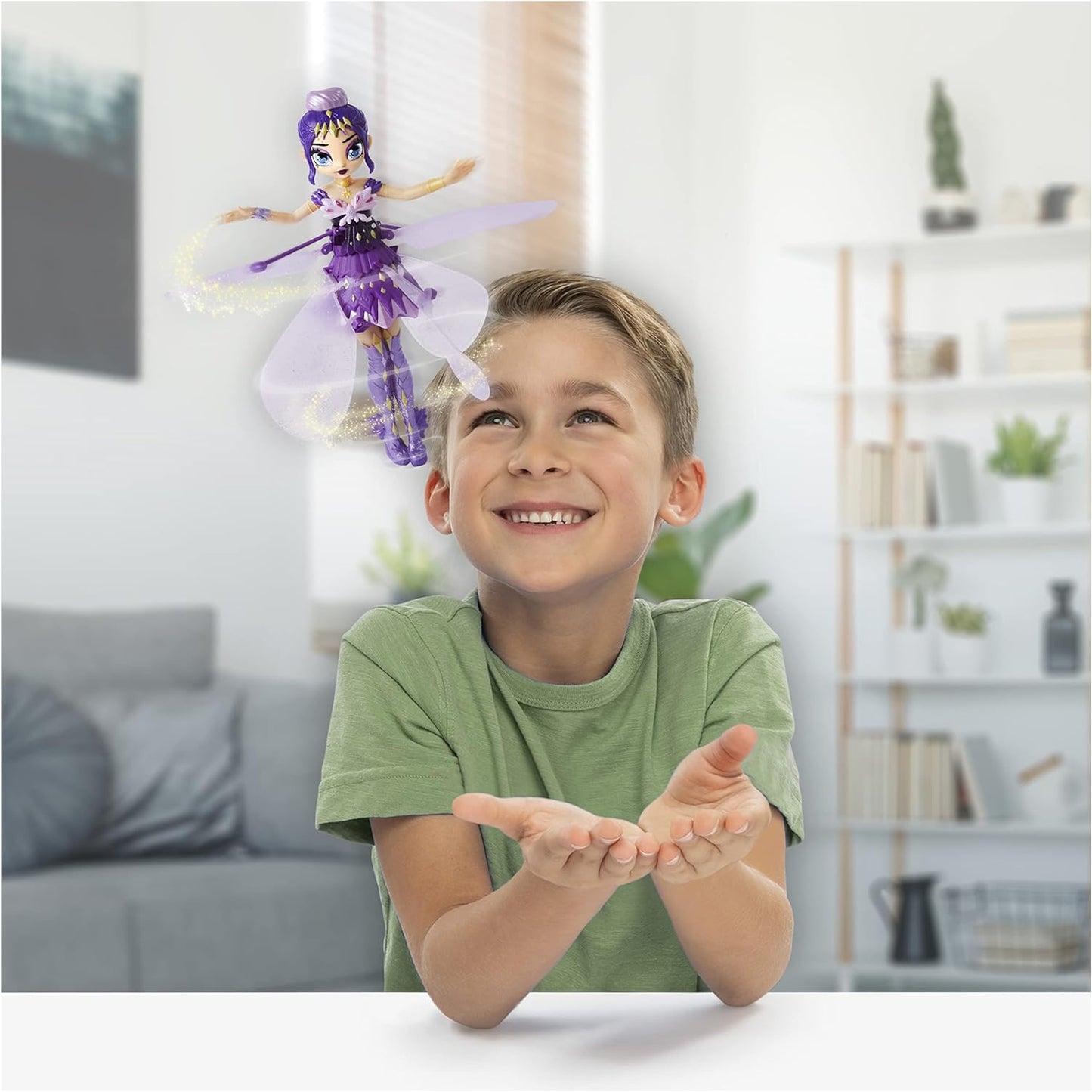 HATCHIMALS Pixies, Flyers de Cristal Pixie Voador Mágico Roxo com Luzes Asas Brilhantes e Estojo de Ovo de Cristal Drone de Brinquedo para Crianças de 6 anos ou mais
