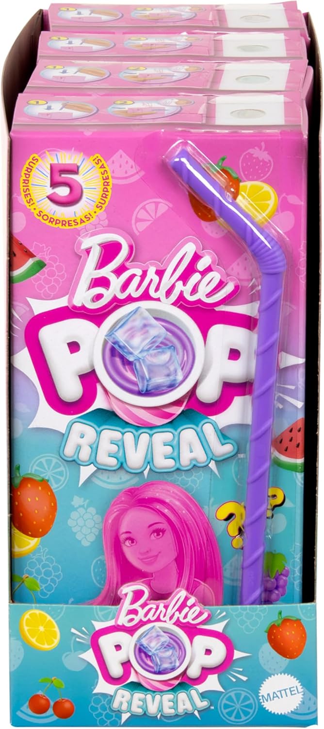 Barbie Boneca pequena Pop Reveal Chelsea, série Fruit com 5 surpresas, incluindo bichinho de estimação Pop-It e acessórios, com aroma e mudança de cor (os estilos podem variar), HRK58