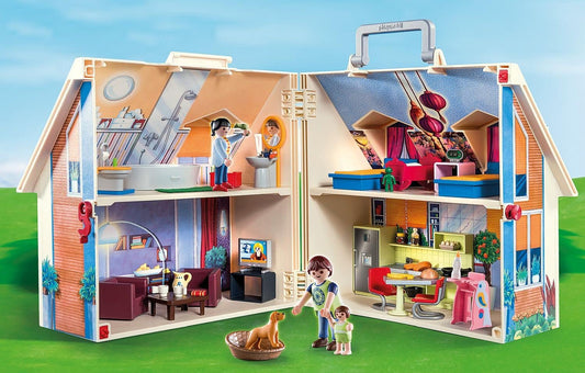 PLAYMOBIL 70985 Casa de Bonecas Portátil City Life, brinquedo divertido para brincadeiras imaginativas, ideal para crianças a partir de 4 anos.
