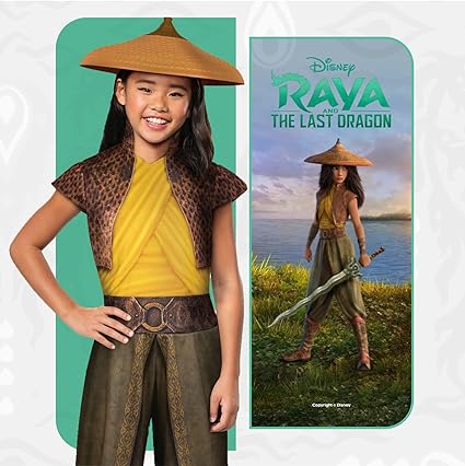 DISGUISE Fantasia infantil oficial Disney Raya fantasia de Halloween em tamanho S