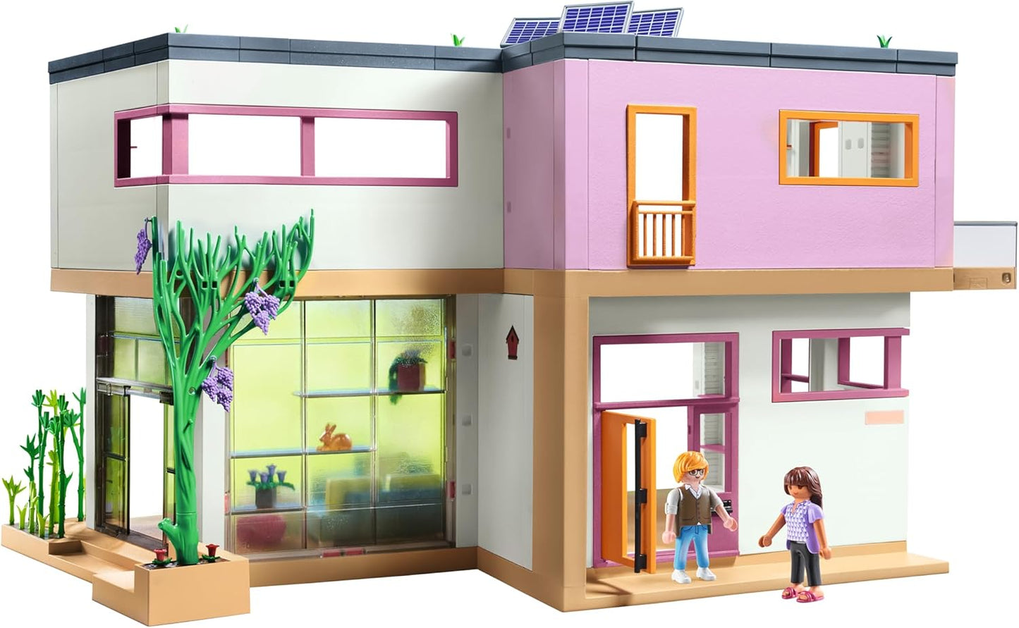PLAYMOBIL 71607 myLife: Living House com jardim de inverno, com duas figuras e uma folha de adesivos, feita com mais de 80% de materiais reciclados e de base biológica, conjuntos de jogos detalhados adequados para crianças a partir de 4 anos