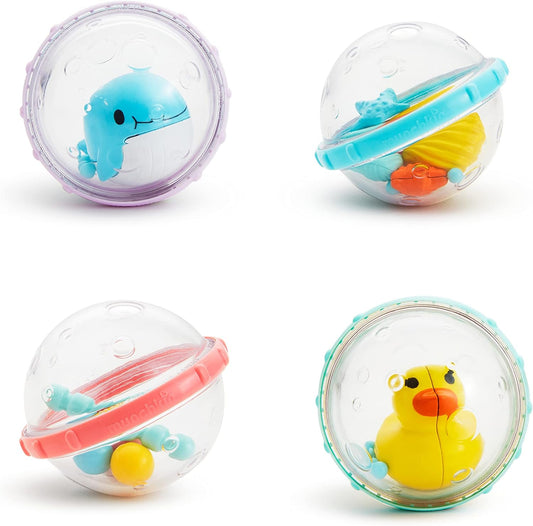 Munchkin Brinquedo de Banho Connect-A-Cup | Brinquedos de Banho e Bebê, Brinquedo de Bolhas Flutuantes e de Brincar Munchkin, Brinquedo de Banho para Bebê, Brinquedo de Banho Munchkin® Pop Squish, Espuma de Banho Munchkin Learn Baby