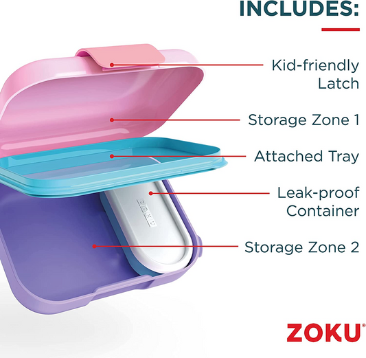 Zoku Bento Fiambrera ZK312-PK, Plástico