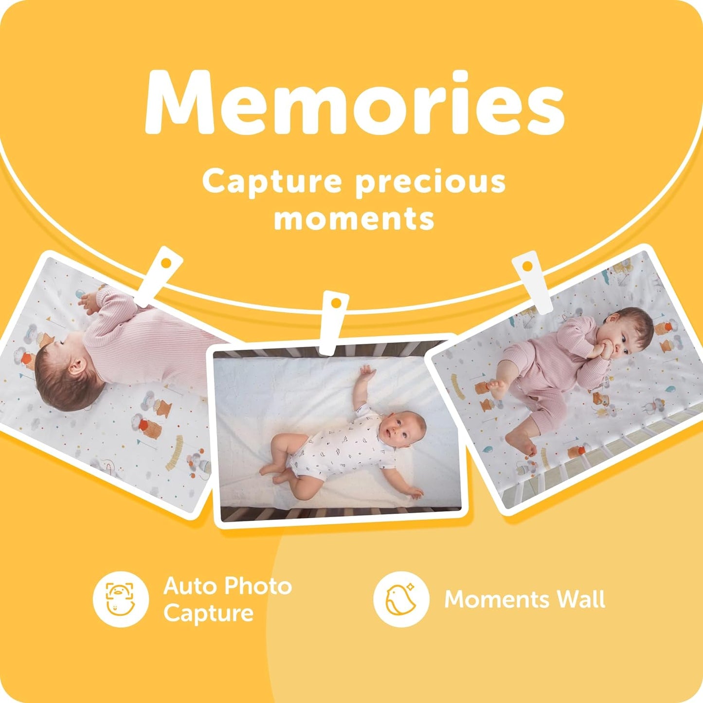 CüboAi Pacote de segurança para dormir - Inclui monitor de bebê inteligente Cubo Ai Plus com visão noturna HD 1080p com conjunto de 3 suportes e almofada de sensor de sono | Alertas de segurança de IA proativa, análise de sono e detecção