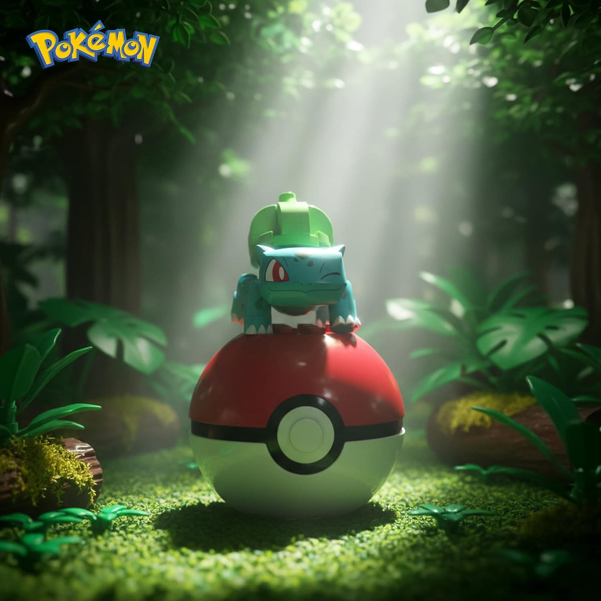Mega Conjunto de Montagem Pokémon Construx Poké Bola (30 Peças) | Bulbasauro