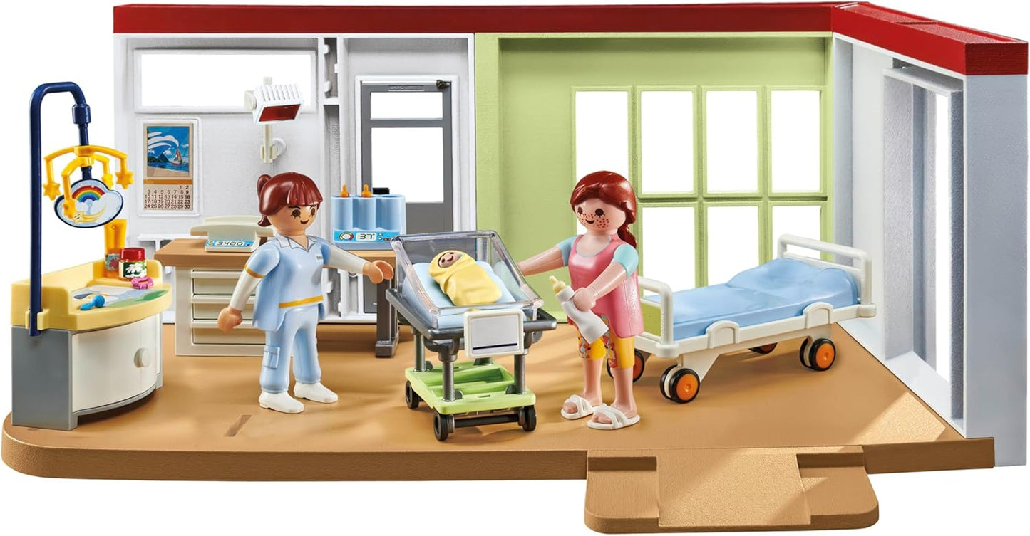 Playmobil 71616 Action Heroes: Maternidade, feita com mais de 80% de materiais reciclados e de base biológica, conjuntos detalhados adequados para crianças a partir de 4 anos